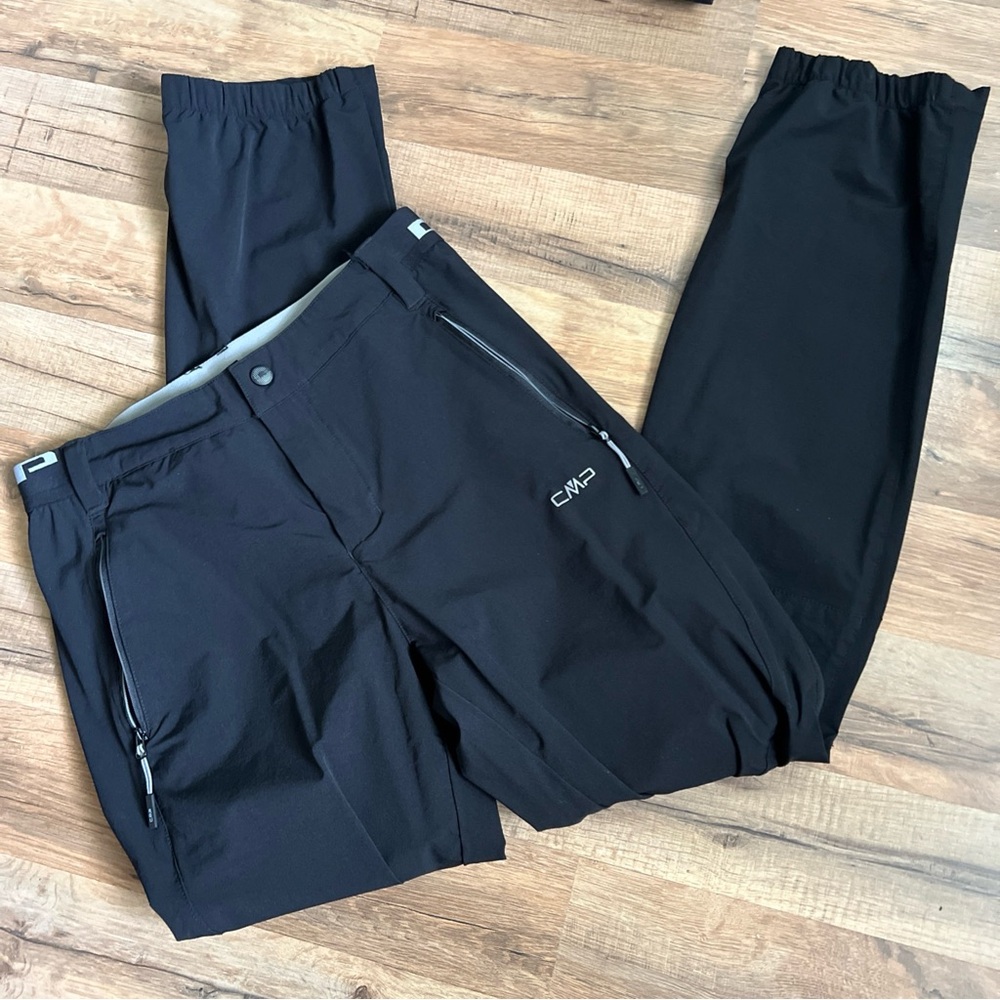 CMP Black Nylon Hiking Outdoor Woman’s Pants Zipper Pocket Size 46